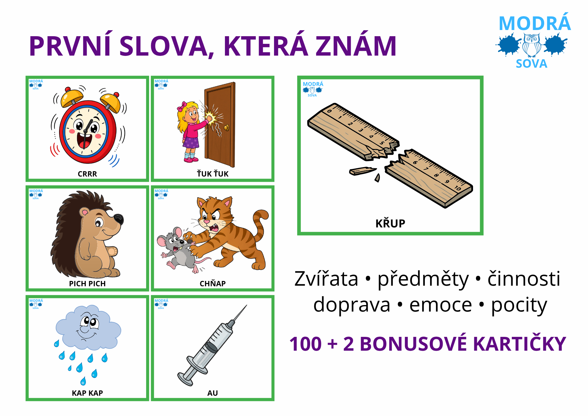 První slova, která znám (Dětská slova a citoslovce)