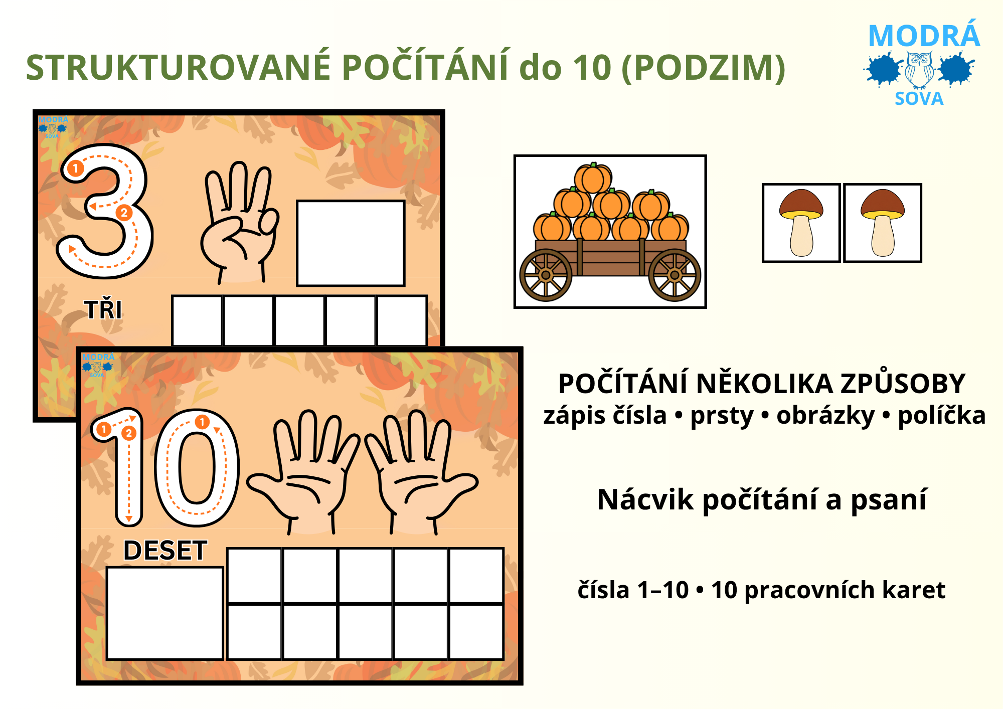 Strukturované počítání do 10 (podzim)