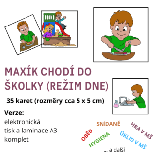 Maxík chodí do školky Režim dne