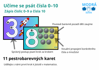 Edukační karty - Učíme se psát čísla 0-10