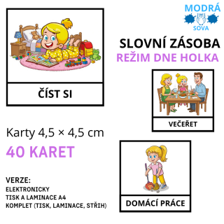 Rozšířená slovní zásoba Režim dne holka